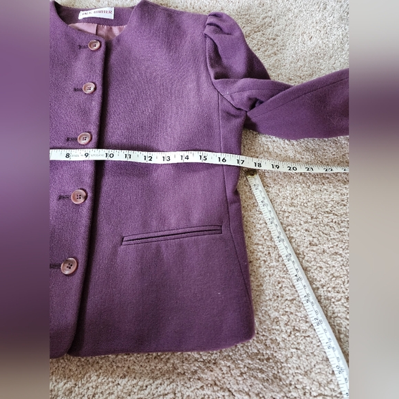 Beautiful Jack Winter purple Blazer Vintage Jacket Size Small 6 vtg Wool blend - Picture 9 of 10